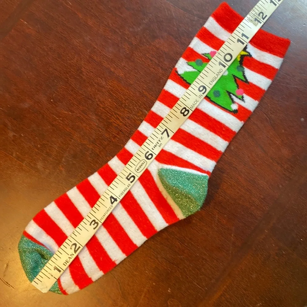 3 - Pack Christmas Novelty Crew Socks – Snowman, Polar Bear & Striped Tree NWOT